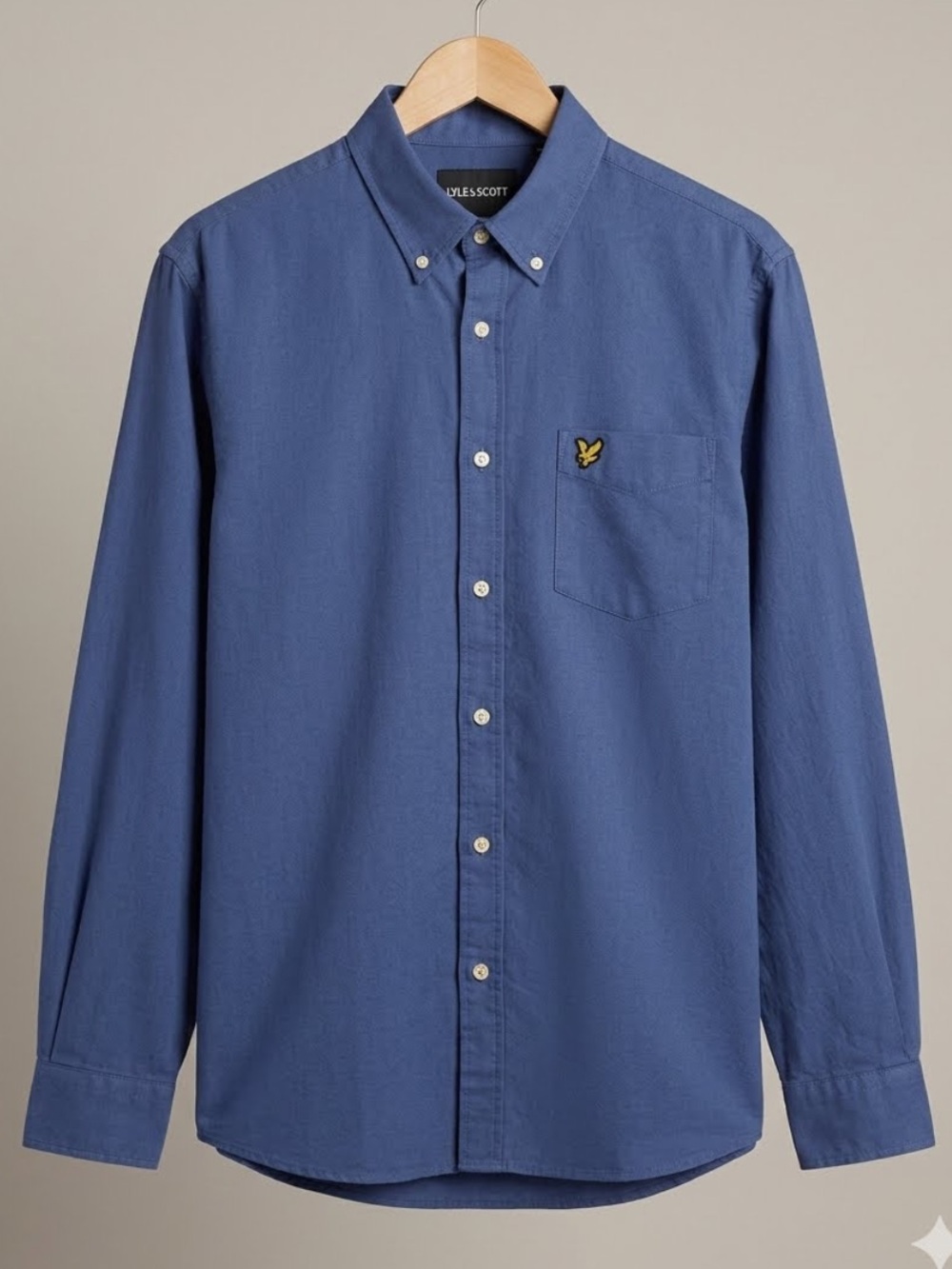 Lyle & Scott Scotland Men's Blue Cotton Button-Down Shirt